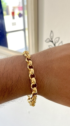 ACERO DORADO | PULSERA ROLO GRUESA