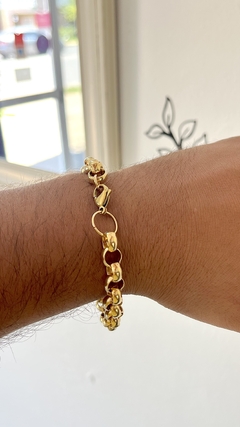 ACERO DORADO | PULSERA ROLO GRUESA - comprar online