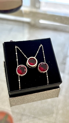 CONJUNTO PLATA 925 | SUSANO ROJO - comprar online