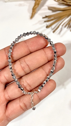 PULSERA PLATA 925 | ECO CRISTAL GRIS