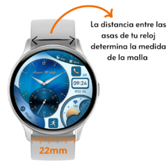 Malla metálica imantada 22mm - modelo Milanese - LITIO TECH  │Smartwatch y auriculares