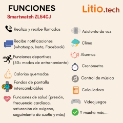 Smartwatch ZL54 rosa + malla + auriculares - tienda online