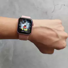 Smartwatch GS9 mini rosa con malla de REGALO - LITIO TECH  │Smartwatch y auriculares