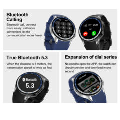 Smartwatch DT "Watch X" plateado y azul