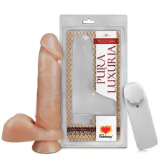 Pênis Realístico com Escroto Vibro Ventosa 16cm X 3,5cm Sexy Fantasy