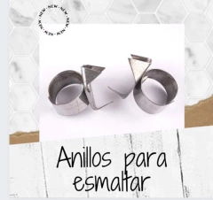 Anillos para esmaltar de acero inoxidable
