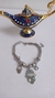 Pulseira Em Aço Inoxidavel Mão de Fatima e Pedrinha - Importado da Turquia