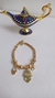 Pulseira Em Aço Inoxidavel Mão de Fatima e Pedrinha - Importado da Turquia - comprar online