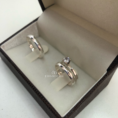 Alianças Basic Abaulada 3mm | Prata 950 - comprar online