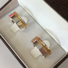 Alianças Authentic 8mm friso de ouro | Prata 950 na internet