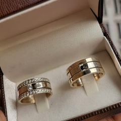 Alianças Seul 10mm | Banhadas a Ouro 18k - comprar online