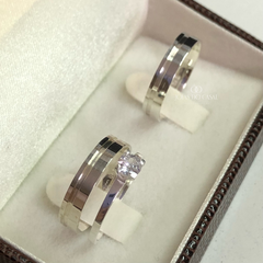 Alianças Sun 4mm | Prata 950 - loja online