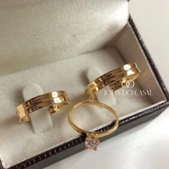 Alianças Sun 4mm | Banhadas a Ouro 18k - comprar online