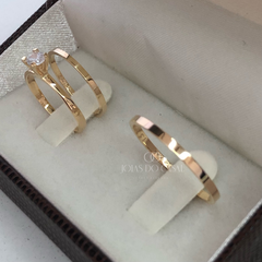 Alianças Basic 1.5mm | Banhadas a Ouro 18k - Jóias do Casal