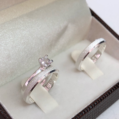 Alianças Chanfradas 3mm | Prata 950