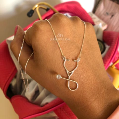 Colar Estetoscópio | Prata 925 na internet