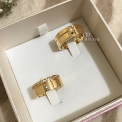 Alianças Married | Banhadas a Ouro 18k