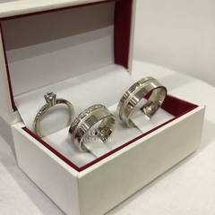 Alianças Authentic 8mm | Prata 950 - loja online