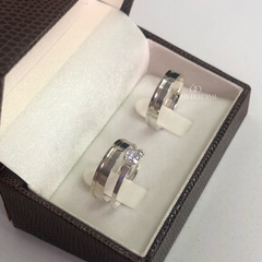 Alianças Sun 4mm | Prata 950 - Jóias do Casal