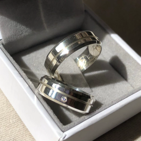 Alianças Alaska 6mm | Prata 950