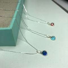 Colar Ponto de Luz Cores | Prata 925 - comprar online