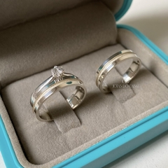 Alianças Kay 4mm | Prata 950 - Jóias do Casal