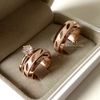Alianças Eixo Giratório | Banhadas a Ouro Rose