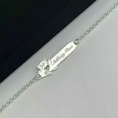 Pulseira Infantil Urso com Gravação a Laser | Prata 925 - comprar online