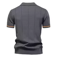 Camisa Polo Zíper Texturizada
