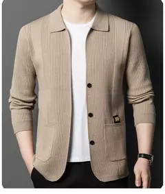 Cardigan de Lapela Monocromático Noruega