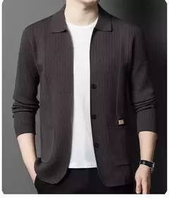 Cardigan de Lapela Monocromático Noruega