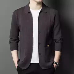 Imagem do Cardigan de Lapela Monocromático Noruega