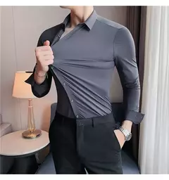 Camisa Social Tech Manga Longa Theillor - loja online