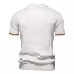 Camisa Polo Zíper Texturizada na internet