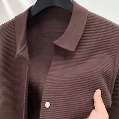 Cardigan de Lapela Monocromático Masculino - loja online