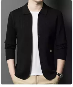 Cardigan de Lapela Monocromático Noruega - comprar online
