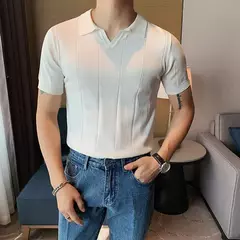 Camisa Polo Tricot Seda Gelo - loja online
