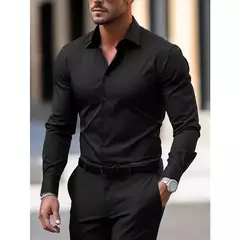 Camisa Social Manga Longa Casual na internet