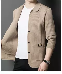 Cardigan de Lapela Monocromático Noruega na internet