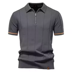 Camisa Polo Zíper Texturizada - comprar online