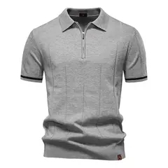 Camisa Polo Zíper Texturizada - comprar online
