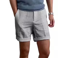 Short de Linho Casual Madrid
