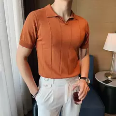Camisa Polo Tricot Seda Gelo