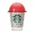 Mini vaso Starbucks Rojo pinos