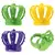 Anillos Mardi Gras 3D Crown
