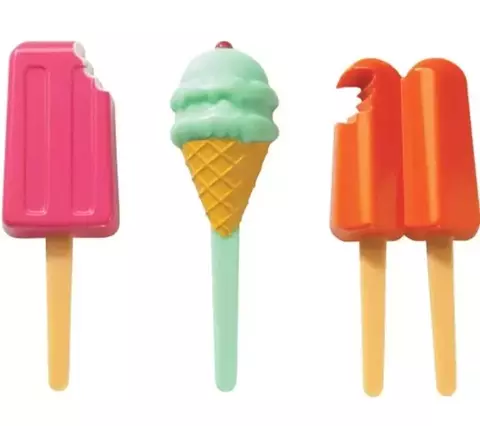 3 picks decorativos paleta helado