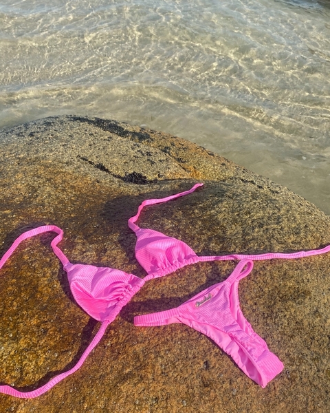 Bottom Bruna rosa canelado - comprar online