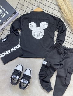 Camisa Mickey manga longa - preta