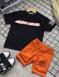 Conjunto Mickey - bermuda laranja - comprar online