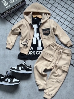 Conjunto King Bolsos - bege